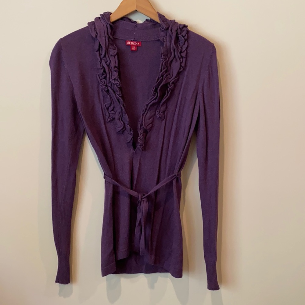 NWOT Merona brand purple sweater cardigan